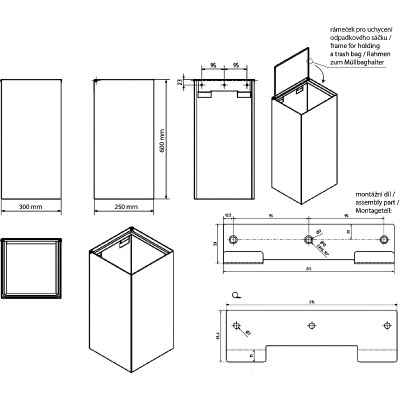 Мусорное ведро Bemeta Hotel 101915125 нержавеющая сталь