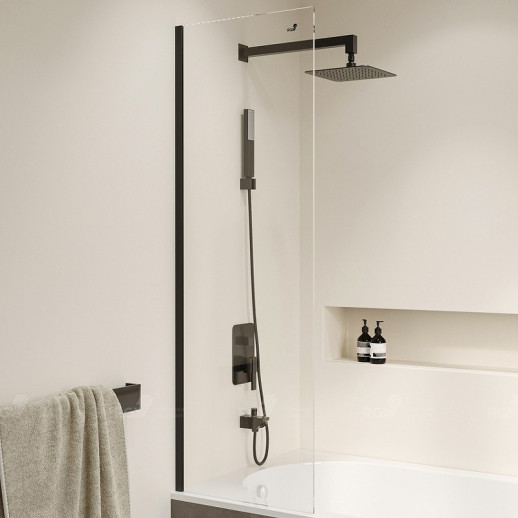 Шторка на ванну RGW Screens SC-056-8-B 30x150 35110562830-14 прозрачная профиль черный