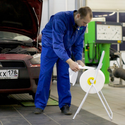 Lime Напольный металлический держатель диспенсер для протирочных материалов 82х44х44 см