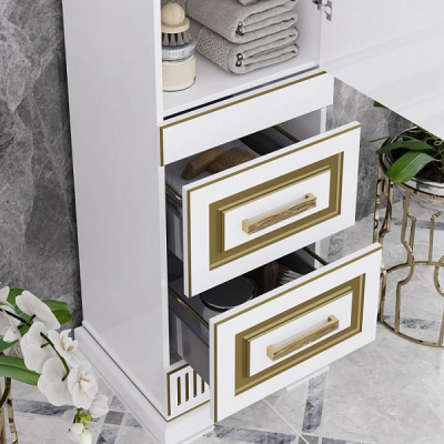 Opadiris Оникс 50 пенал, белый/золото