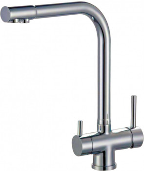 Смеситель для кухонной мойки ZORG Sanitary  (ZR 348 YF NICKEL), рычажный, современный стиль