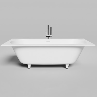 Ванна из искусственного камня Salini Ornella Axis Kit 190х90 103512G белая глянцевая прямоугольная