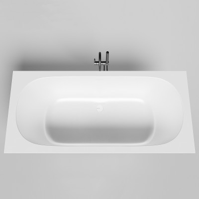 Ванна из искусственного камня Salini Ornella Axis Kit 190х90 103512G белая глянцевая прямоугольная
