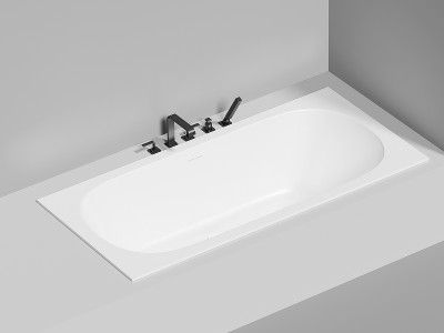 Ванна из искусственного камня Salini Ornella Axis Kit 190х90 103512G белая глянцевая прямоугольная