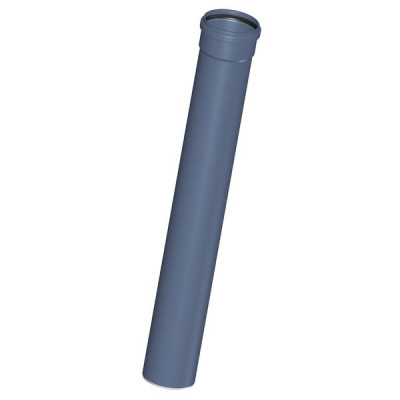 Труба канализационная DN 110, длина 750 мм, 3-х слойная, шумопоглощающая, с раструбом PKEM, синий POLOPLAST POLO-KAL NG (P2049)