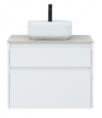 Тумба под раковину Aquanet Nova Lite 75 белый (2 ящика) подвесная (00242272)