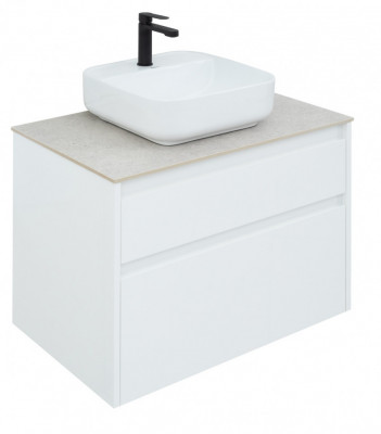 Тумба под раковину Aquanet Nova Lite 75 белый (2 ящика) подвесная (00242272)