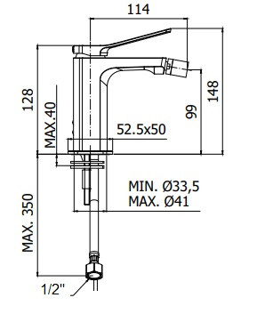 Смеситель для биде Paffoni Tilt черный матовый TI131NO