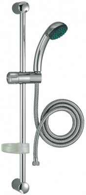 Душевой комплект со штангой, мыльницей, шлангом и однорежимным ручным душем JACOB DELAFON ECO (E14320-CP)