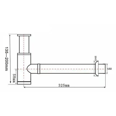 Сифон для раковины SantiLine SL-119 белый матовый