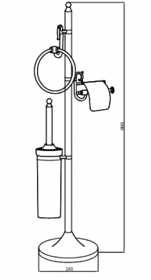 Boheme MEDICI 10631 стойка напольная комбинированная, бронза