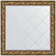 Зеркало настенное Evoform ExclusiveG 109х109 BY 4457 с гравировкой в багетной раме Византия золото 99 мм  (BY 4457)