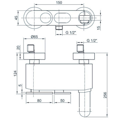 Смеситель Cezares Butterfly VM-04 для душа