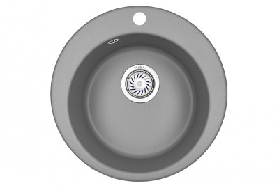 Кухонная мойка GRANULA (4801, алюминиум) кварц круглая d 47 см