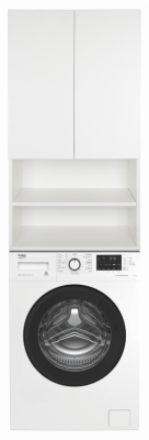 Шкаф для ванной Misty Амур 60 над стиральной машиной с полками белый 60х110 (Э-Ам08060-012)