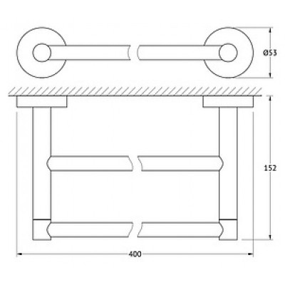 Artwelle Harmonie HAR 029 держатель полотенец двойной 40 см, хром
