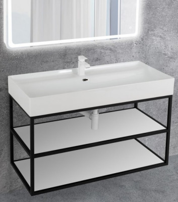 Полка для консоли под раковину Cezares Cadro 120 CADRO-120-MENS-BIANCO Белая матовая