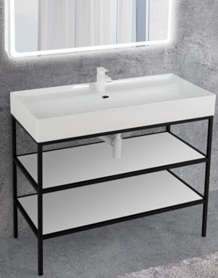 Полка для консоли под раковину Cezares Cadro 120 CADRO-120-MENS-BIANCO Белая матовая