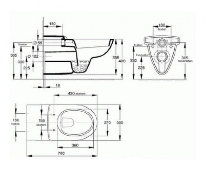 JACOB DELAFON Odeon E1195-00 унитаз подвесной, удлинённый, белый