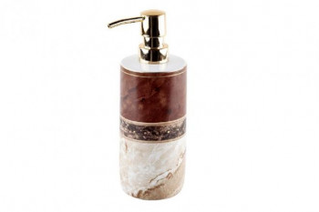 Дозатор для жидкого мыла Primanova коричнево-бежевый, GARNSEY, керамика D-20120