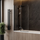 Шторка на ванну 100х140 см Maretti Valentina VA41R100140097-560, профиль черный  (VA41R100140097-560)