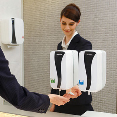 Сенсорный дозатор 0,45 л для мыла и антисептиков Saraya Sanilavo UD-450 (73715)