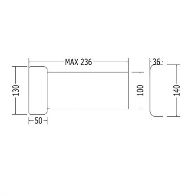 DEVON&DEVON IBRCM236 фасонная часть для унитаза, 23,6 см, белая