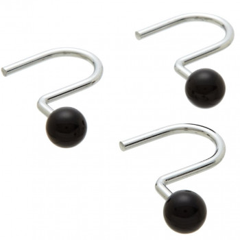 CARNATION HOME FASHIONS Ball Type Hook Black SLM-BAL/16 набор крючков для шторки (12 шт), черный