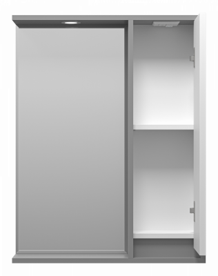 Зеркальный шкаф Brevita Balaton 65 BAL-04065-01-01П правый (белый, серый)