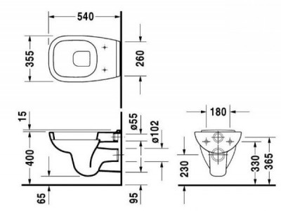Унитаз подвесной Duravit D-Code 253509 00 002