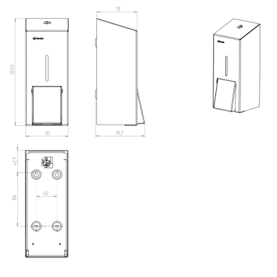 Дозатор жидкого мыла металлический MERIDA STELLA MINI DSP102.R (полированный)