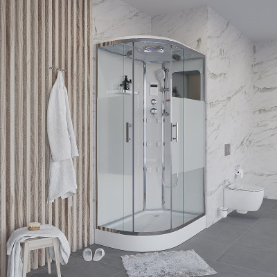 Душевая кабина Niagara Ultra 120x80 R NG-303-01R с гидромассажем асимметричная