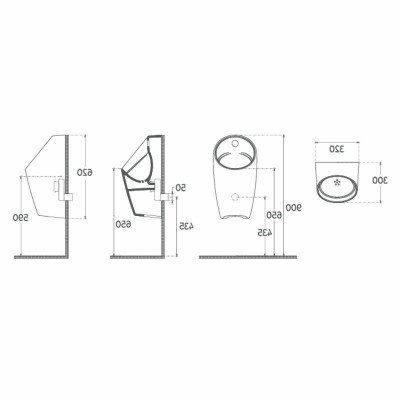 Писсуар подвесной Isvea Infinity 10NF92001 сенсорный, скрытый подвод воды, белый фарфор, Италия