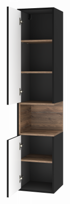 Шкаф-пенал подвесной Brevita Bergen 35 (BER-05035-02-19-ПоЛ) левый (черный)