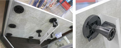 Поддон из искусственного мрамора левосторонний CEZARES TRAY-AS-RH-120/90-550-30-W-L