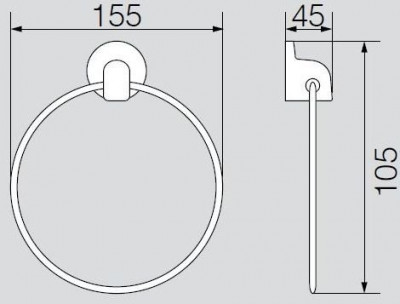 Veragio Oscar Cromo OSC-5223.CR держатель для полотенец, хром