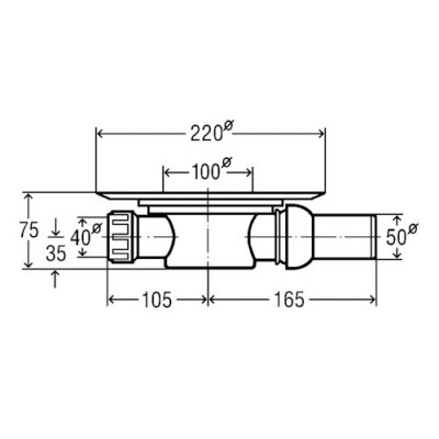 Viega 557140 трап 15 см х 15 см, хром