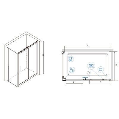 Душевой уголок RGW Classic CL-48-1 160x100 320948106-011 хром стекло прозрачное прямоугольный