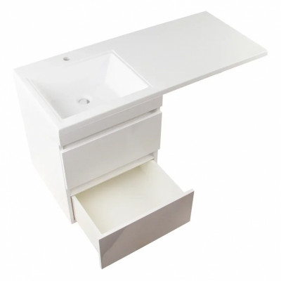 Тумба под раковину Style Line Даллас 110 Люкс Plus подвесная белая