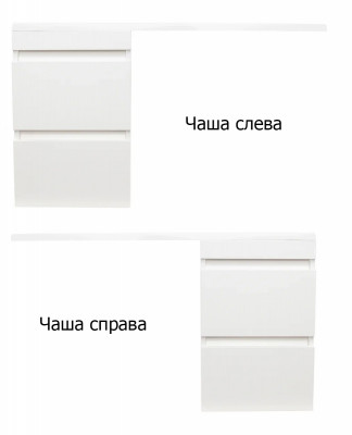 Тумба под раковину Style Line Даллас 110 Люкс Plus подвесная белая