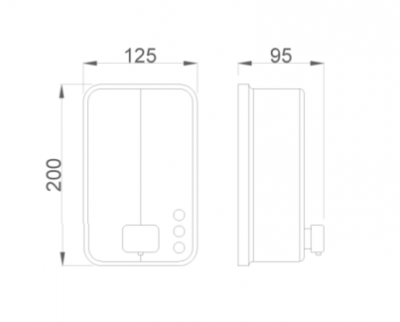 Дозатор для жидкого мыла (черный) NOFER Inox Evo 03050.N