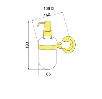 Boheme Murano 10912-BR дозатор жидкого мыла, бронза/белый