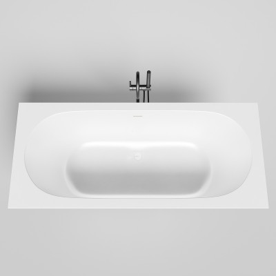 Ванна из искусственного камня Salini Ornella Axis Kit 180х80 103511G белая глянцевая прямоугольная