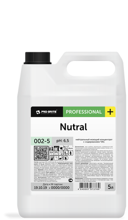 Pro-brite 002 Nutral (Nu-tral) Низкопенный моющий концентрат (до 1:130) с дез. эффектом на основе ЧАС