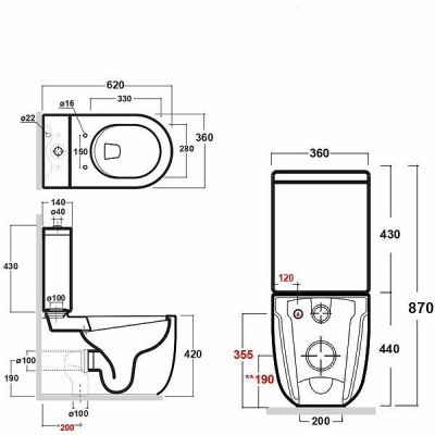 Унитаз напольный компакт Bien Vokha MDKD063N1VP0W5SZ0 белый с бачком микролифт
