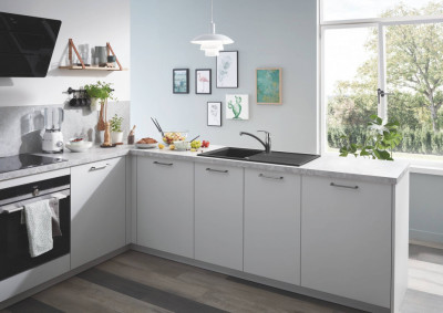 Мойка GROHE K400, 860 x 500 мм, черный гранит (31640AP0)