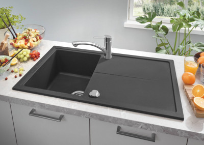 Мойка GROHE K400, 860 x 500 мм, черный гранит (31640AP0)