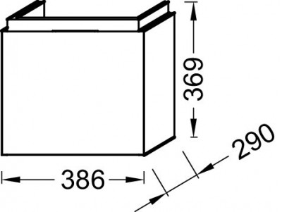 Тумба для рукомойника 39 см, Jacob Delafon «FORMILIA» (EB1096-E70), арлингтонский дуб