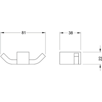 Двойной крючок в ванную Schein Rembrandt 061-2MB черный матовый