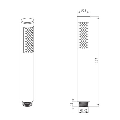 Лейка для гигиенического душа Raiber RPG-20, золото